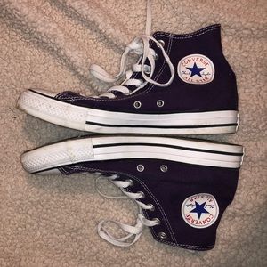 ✨ Dark Purple High Top Converse ✨